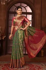 PURE GREEN LEAF PATTU SAREES